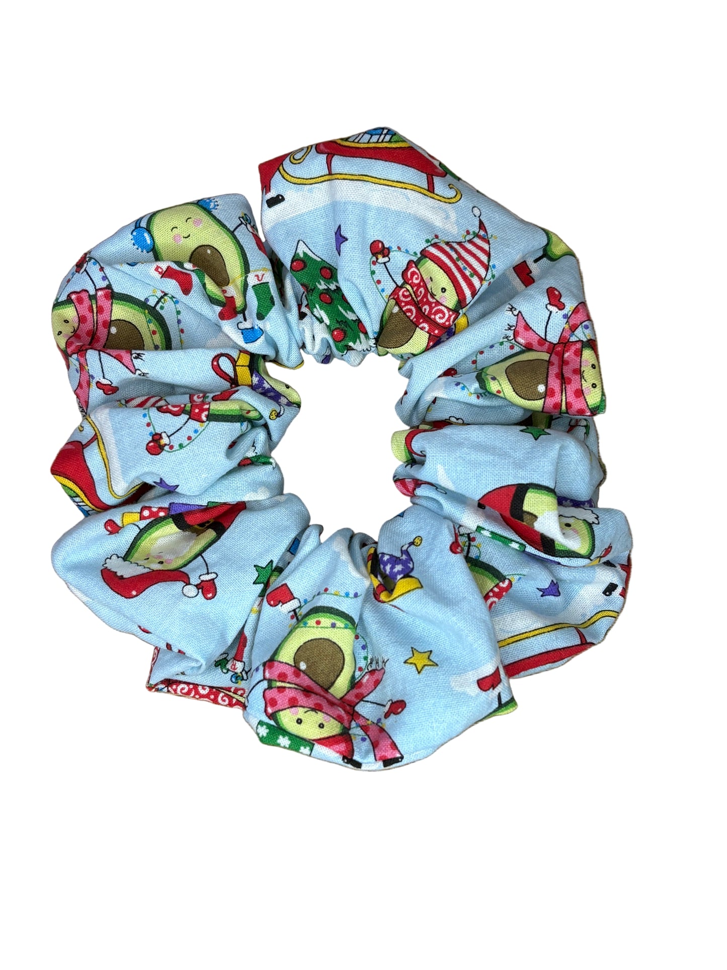 Large Christmas Avocado Scrunchie