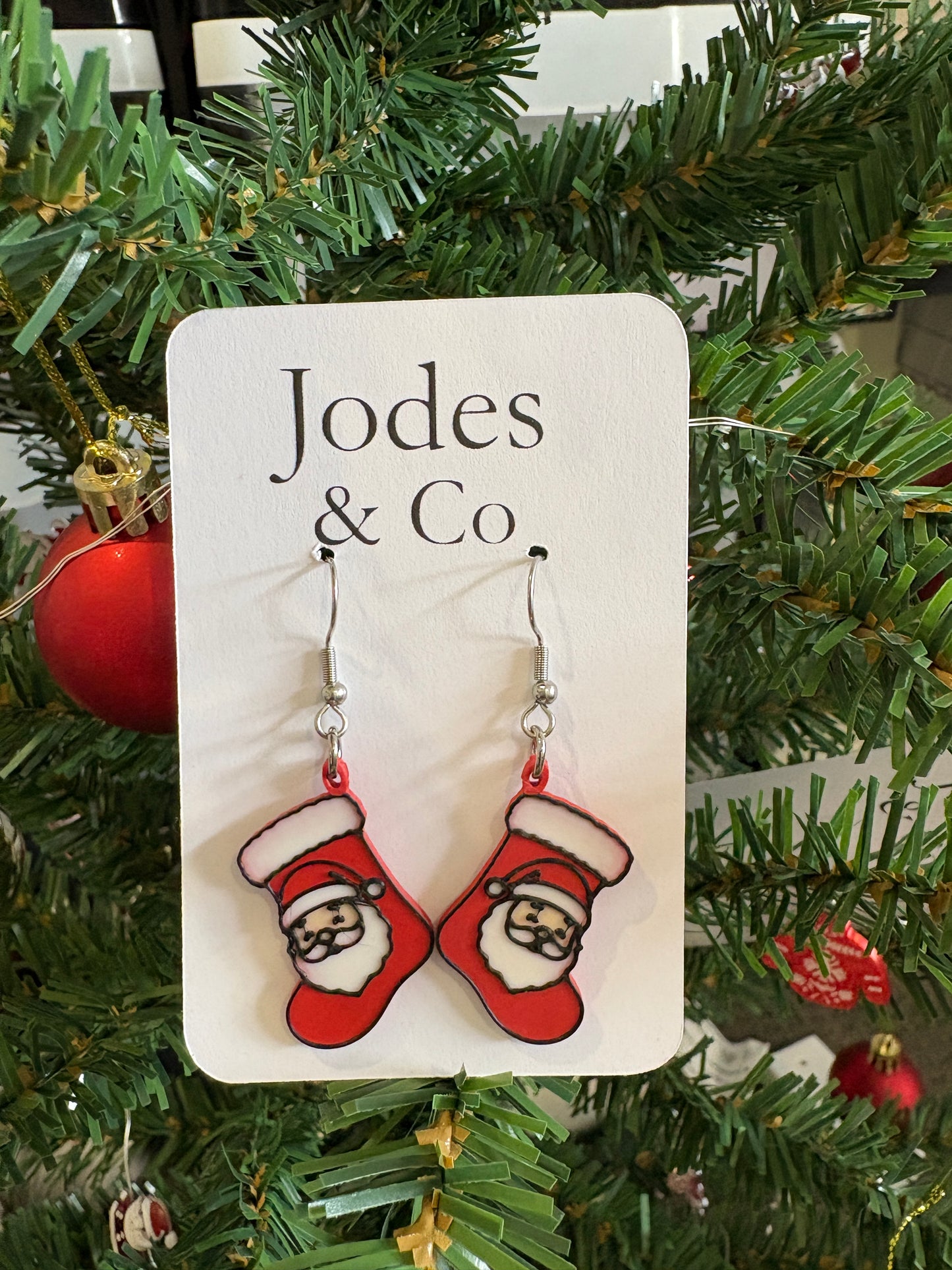 Santa Stocking Earrings