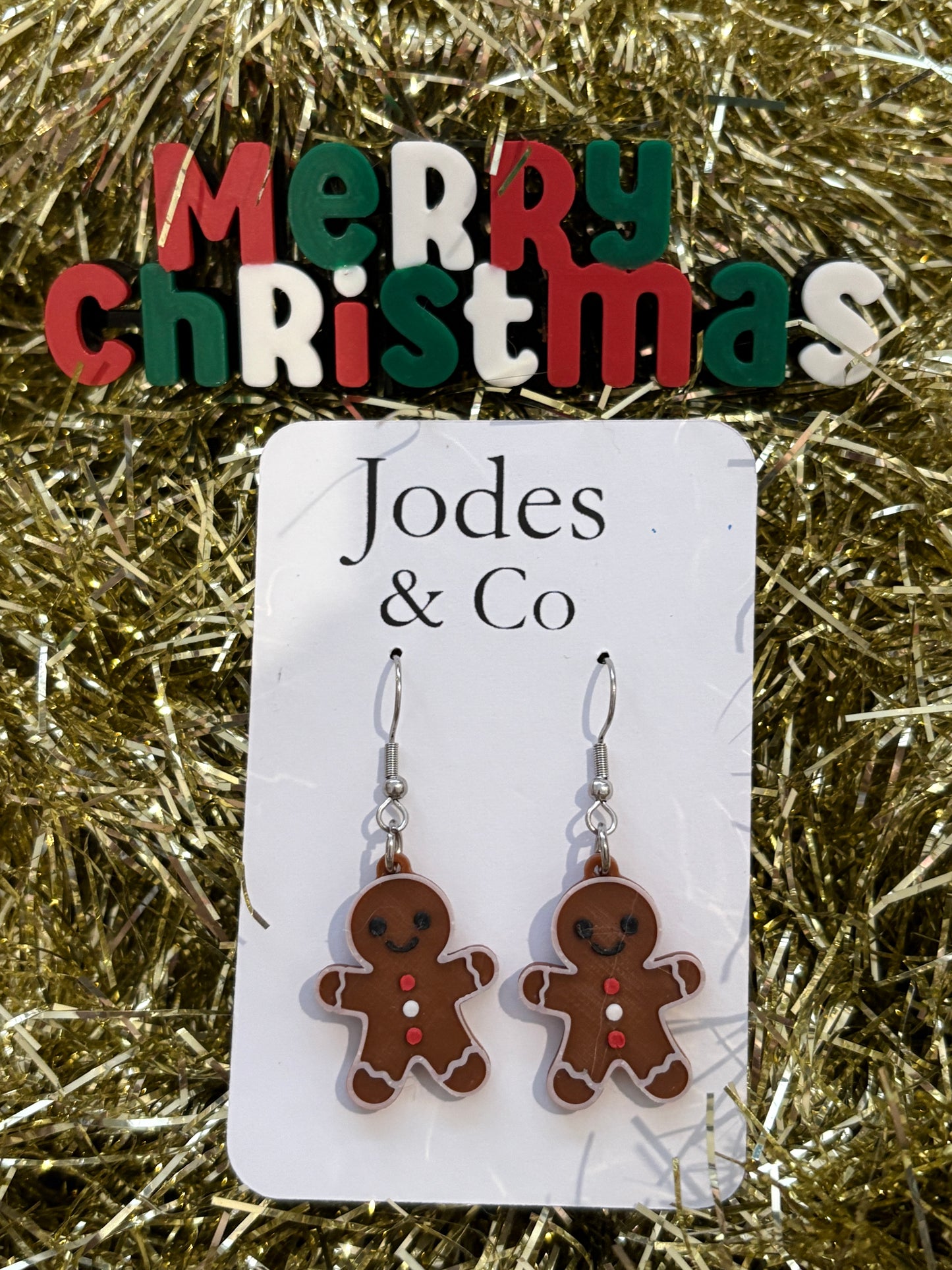Gingerbread Man Earrings