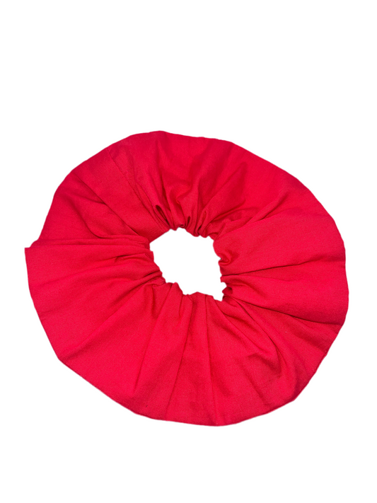 Red Wide Scrunchie