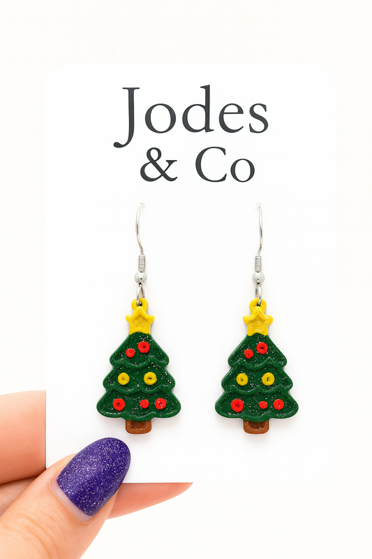 Sparkly Christmas Tree Earrings