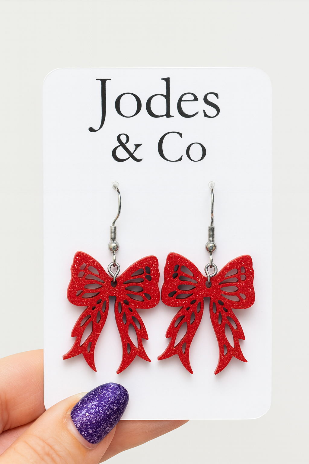 Sparkly Bow Earrings