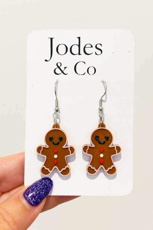 Gingerbread Man Earrings