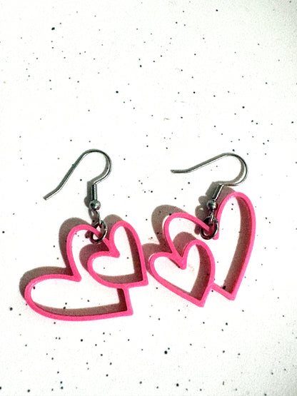 2 Hearts Earrings