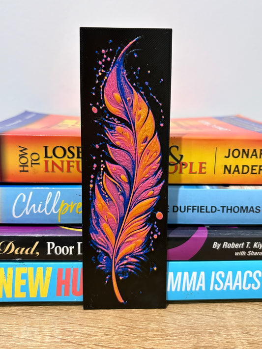 Aurora Feather Bookmark