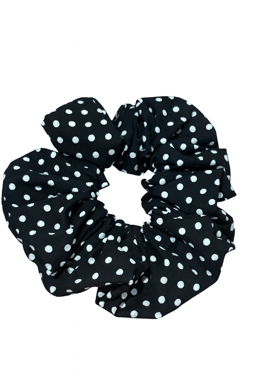 Black & White Spot Large Scrunchie