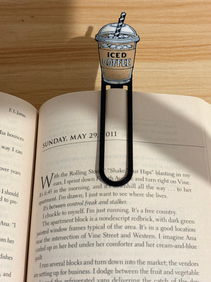 Iced Coffee Bookmark Clip