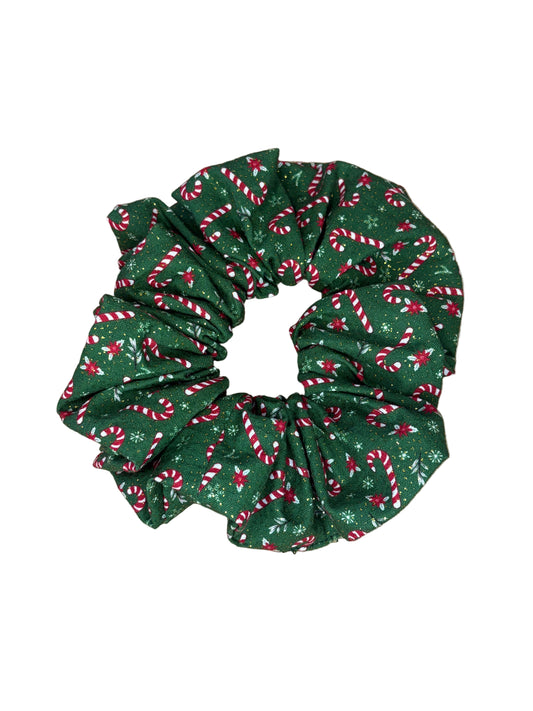 Large Sparkly Candy Cane Scrunchie